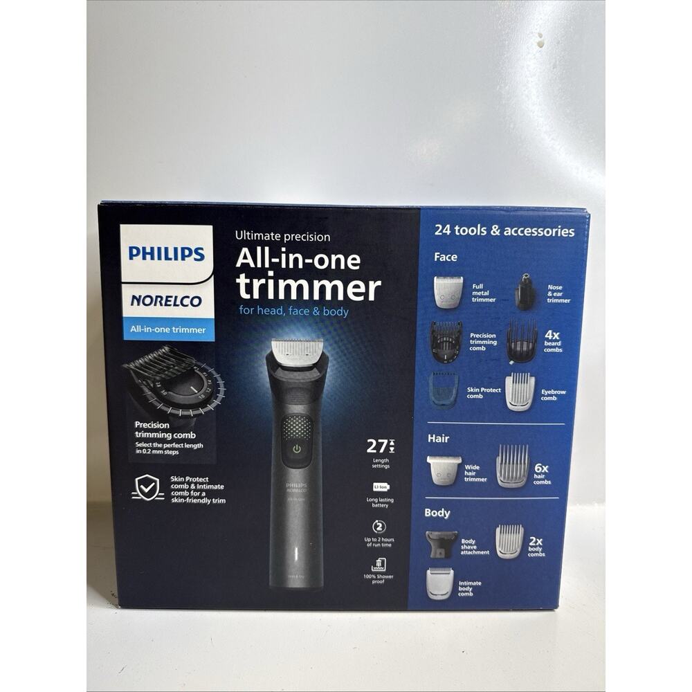 Philips Norelco Multigroom All-in-One Trimmer Head Face Body 27 Settings